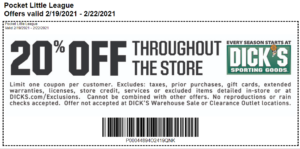 20% off Coupon at Dick's Sporting Goods