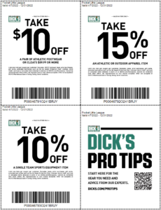 Coupons for Dick's Sporting Goods